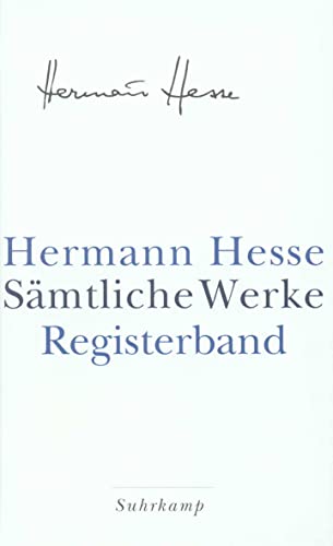 Sämtliche Werke in 20 Bänden: Registerband von Suhrkamp Verlag AG