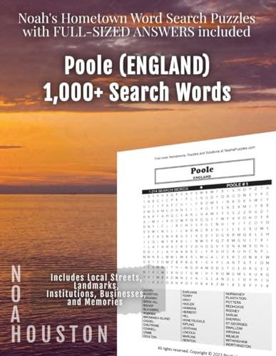 Noah's Hometown Word Search Puzzles with FULL-SIZED ANSWERS included POOLE (ENGLAND): Includes Local Streets, Landmarks, Institutions, Businesses, and Memories von Independently published