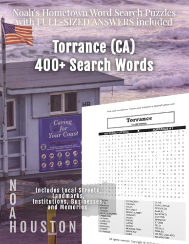 Noah's Hometown Word Search Puzzles with FULL-SIZED ANSWERS included TORRANCE (CA): Includes Local Streets, Landmarks, Institutions, Businesses, and Memories von Independently published