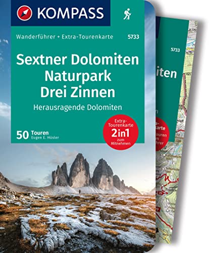 KOMPASS Wanderführer Sextner Dolomiten, Naturpark Drei Zinnen - Herausragende Dolomiten, 50 Touren mit Extra-Tourenkarte: GPS-Daten zum Download von KOMPASS-KARTEN