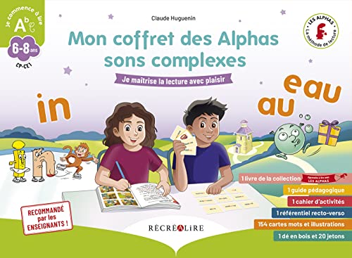 Mon coffret des Alphas sons complexes - Méthode de lecture CP CE1 sur les sons complexes et les consonnes qui changent de prononciation von RECREALIRE