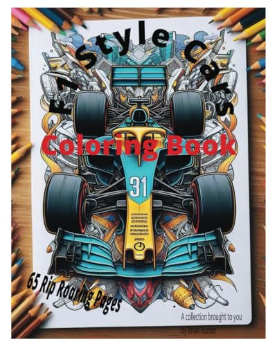 Formula One Style Cars: Coloring Book