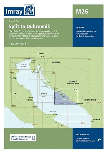 Imray Chart M26: Split to Dubrovnik (M Charts, Band 26)