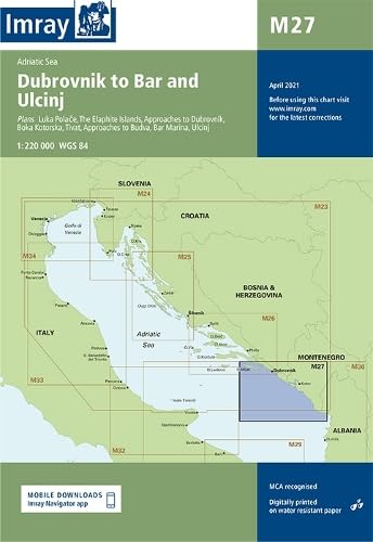 Imray Chart M27: Dubrovnik to Bar and Ulcinj (M Series) von Imray, Laurie, Norie & Wilson Ltd