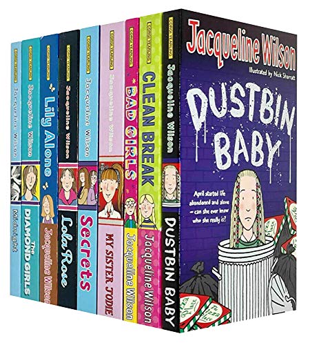 Jacqueline Wilson 9 Books Collection Set (Clean Break, Dustbin Baby, Bad girls, My Sister Jodie, Secrets, Lola Rose, Lily Alone, The Diamond Girls, Midnight)