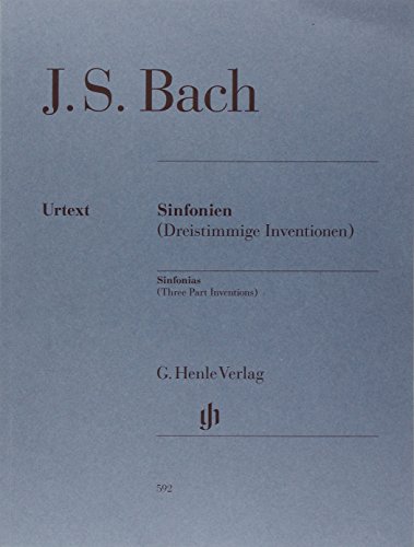 Sinfonien BWV 787-801 (Dreistimmige Inventionen), Klavier 2ms; revidierte Ausgabe: Besetzung: Klavier zu zwei Händen (G. Henle Urtext-Ausgabe) von HENLE