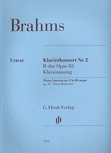 Klavierkonzert Nr. 2 B-dur op. 83: Klavierauszug: Besetzung: Zwei Klaviere zu vier Händen (G. Henle Urtext-Ausgabe) von G. Henle Verlag