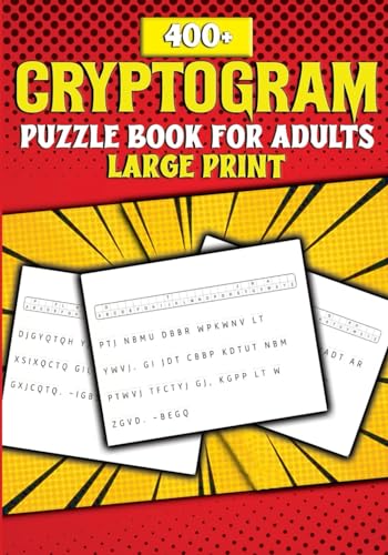 400+ cryptogram puzzle book for adults large print: sharpen your memory with famous quotes von Staten House