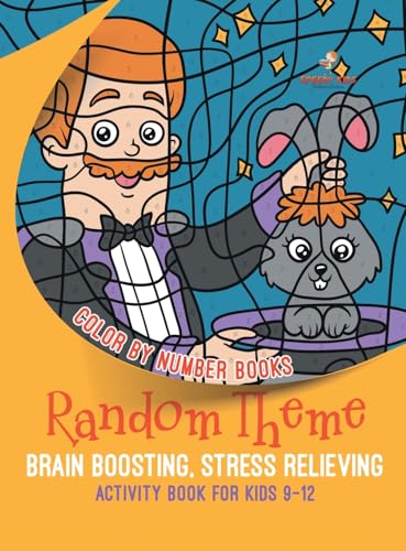 Color by Number Books. Random Theme, Brain Boosting, Stress Relieving Activity Book for Kids 9-12 von Jupiter Kids