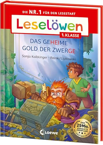 Leselöwen 1. Klasse - Das geheime Gold der Zwerge (Großbuchstabenausgabe): Die Nr. 1 für den Lesestart - Mit Leselernschrift ABeZeh - Erstlesebuch für Kinder ab 6 Jahren von Loewe