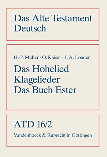 Das Alte Testament Deutsch (ATD), Tlbd.16/2, Das Hohelied (Das Alte Testament Deutsch: Neues Göttinger Bibelwerk) von Vandenhoeck + Ruprecht