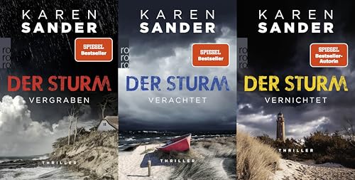 Der Sturm Band 4 - 6 Vergraben, Verachtet, Vernichtet im Set plus 3 extra Lesezeichen