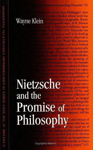 Nietzsche and the Promise of Philosophy (Suny Series in Contemporary Continental Philosophy) von State University of New York Press