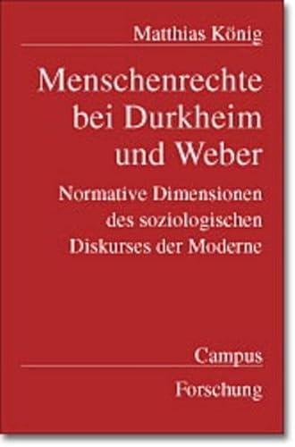 Menschenrechte bei Durkheim und Weber: Normative Dimensionen des soziologischen Diskurses der Moderne (Campus Forschung, 837)