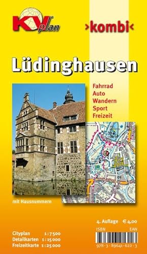 Lüdinghausen: Stadtplan 1:7.500 und 1:12.500 mit Freizeitkarte 1:25.000 inkl. Radrouten und Wanderwegen: Stadtplan mit Freizeitkarte (1 : 25 000) ... und Wanderwege (KVplan Münsterland-Region) von Kommunalverlag Tacken