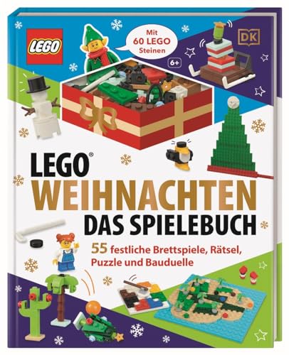 LEGO® Weihnachten Das Spielebuch: 55 festliche Brettspiele, Rätsel, Puzzle, Bauduelle – inkl. 60 weihnachtliche LEGO® Steine. Für Kinder ab 6 Jahren von DK