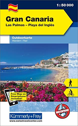Gran Canaria Las Palmas - Playa del Inglés, Outdoorkarte Spanien 1:50 000: Free Download mit HKF Maps App (Kümmerly+Frey Outdoorkarte International) von Kmmerly und Frey