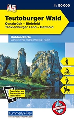 Teutoburger Wald, Osnabrück, Bielefeld, Tecklenburger Land, Detmold: Nr. 45, Outdoorkarte Deutschland, 1:50 000, Mit kostenlosem Download für ... Outdoorkarten Deutschland, Band 45)