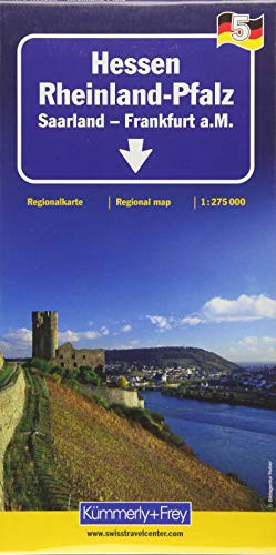 Hessen Rheinland-Pfalz: Blatt 5, Regionalkarte Deutschland 1:275 000 (Kümmerly+Frey Regional-Strassenkarte, Band 5)