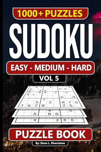 Sudoku Puzzle Book: 1000+ Easy - Medium - Hard Level Puzzles With Answers - Vol 5 von Independently published