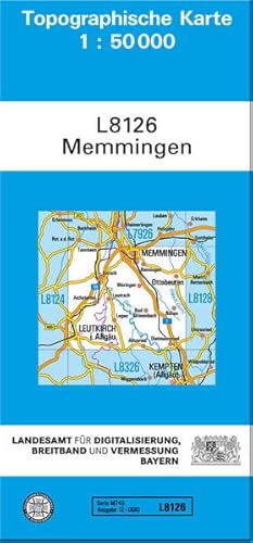 TK50 L8126 Memmingen: Topographische Karte 1:50000 (TK50 Topographische Karte 1:50000 Bayern)