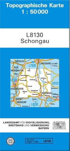 TK50 L8130 Schongau: Topographische Karte 1:50000 (TK50 Topographische Karte 1:50000 Bayern) von Landesamt für Digitalisierung, Breitband und Vermessung, Bayern