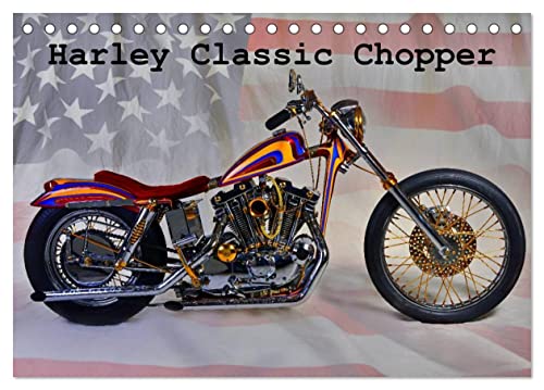 Harley Classic Chopper (Tischkalender 2025 DIN A5 quer), CALVENDO Monatskalender von CALVENDO