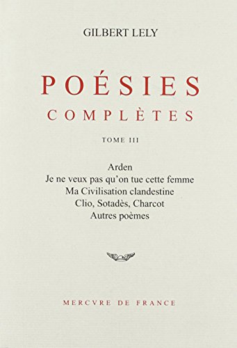 Poésies complètes (3) von MERCURE DE FRAN
