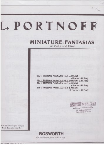 Russian Fantasia No. 2 in D Minor: Miniature-Fantasias For Violin and Piano