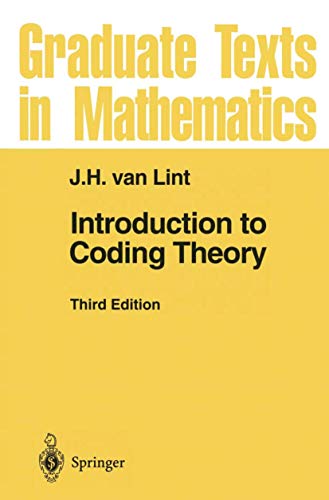 Introduction to Coding Theory (Graduate Texts in Mathematics, Band 86) von Springer