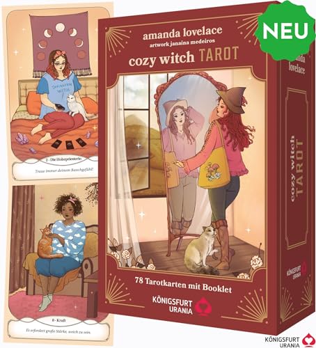 Cozy Witch Tarot - DAS Tarot für alle jungen Hexen!: 78 Tarot-Karten, Magnetdeckelschachtel mit Goldprägung und 128-seitiges Booklet von Königsfurt-Urania