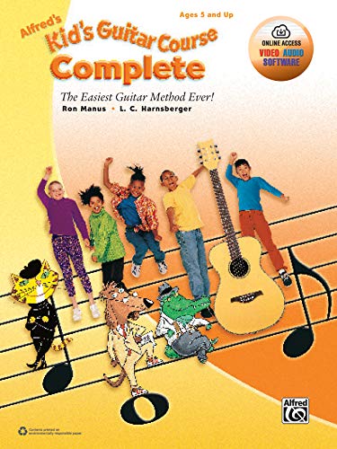 ALFREDS KIDS GUITAR COURSE COMPLETE BOOK: The Easiest Guitar Method Ever!, Book & Online Video/Audio/Software
