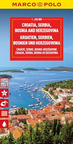 MARCO POLO Reisekarte Kroatien, Serbien, Bosnien und Herzegowina 1:650.000: Slowenien, Kosovo, Montenegro (Marco Polo Wegenkaart) von MAIRDUMONT