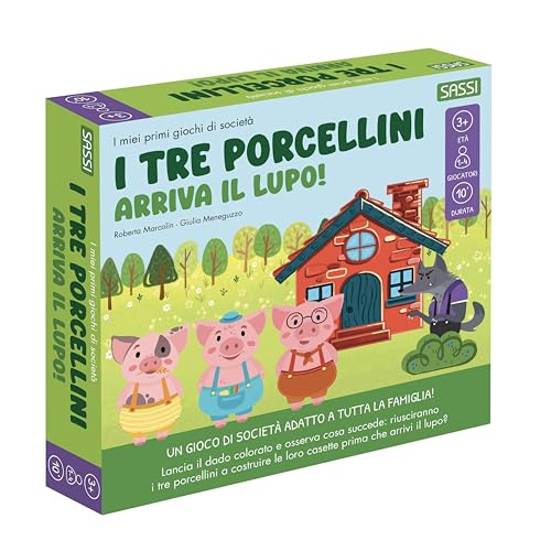 I tre porcellini. Arriva il lupo! I miei primi giochi di società. Con gadget (Sassi junior)