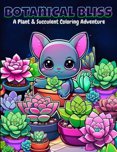 Botanical Bliss: A Plant & Succulent Coloring Book for Kids and Adults von Independently published