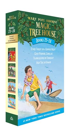 Magic Tree House Books 25-28 Boxed Set: Stage Fright on a Summer Night; Good Morning, Gorillas; Thanksgiving on Thursday; High Tide in Hawaii von Penguin