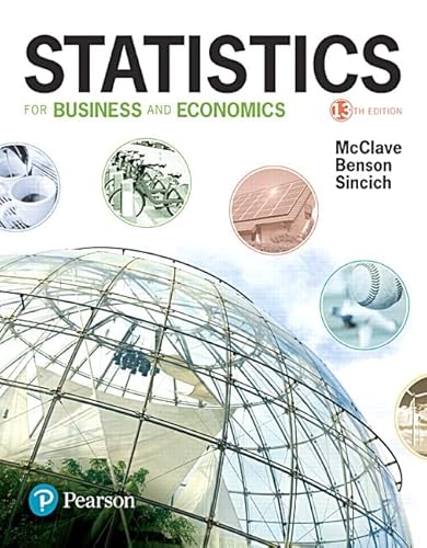 STATISTICS FOR BUSINESS & ECON