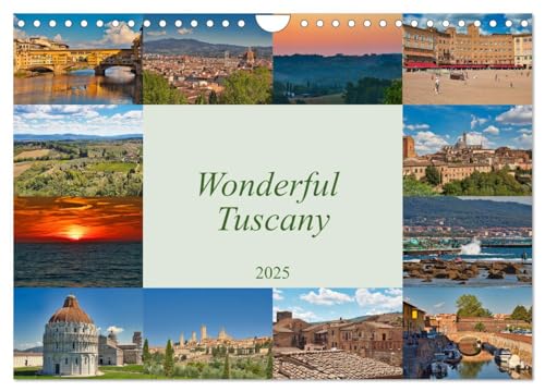 Wonderful Tuscany (Wandkalender 2025 DIN A4 quer), CALVENDO Monatskalender von CALVENDO