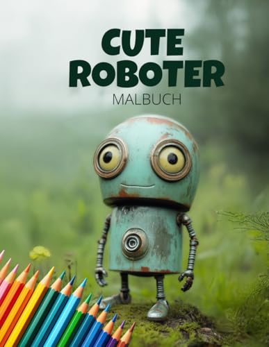 Cute Roboter Malbuch | niedliche Roboter Motive zum Ausmalen | süßes Malbuch für Groß und Klein | von Independently published