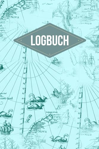 Logbuch Bootsfahrten | Motorboot | Segelboot | Schiff | Yacht | Katamaran | für Segler und Crew | Motiv: Landkarte Schiffsverkehr: Meilenbuch | ... | Bootbesitzer | Schiffstagebuch | ca. Din A5