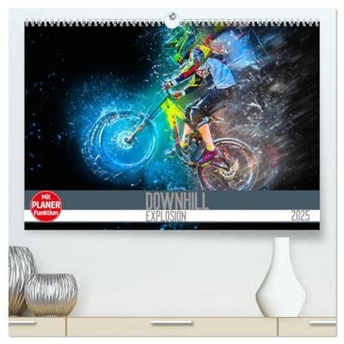 Downhill Explosion (hochwertiger Premium Wandkalender 2025 DIN A2 quer), Kunstdruck in Hochglanz von CALVENDO