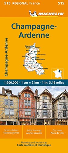 Michelin Champagne Ardennen: Straßen- und Tourismuskarte 1:200.000 (MICHELIN Regionalkarten)