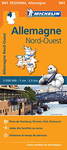 Duitsland Noord-West - Schleswig/Hamburg/Niedersachse (541): Wegenkaart Schaal 1 : 350.000 (Regionale kaarten Michelin, Band 541)