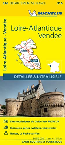 Michelin Vendee: Straßen- und Tourismuskarte 1:150.000 (MICHELIN Localkarten) von MICHELIN