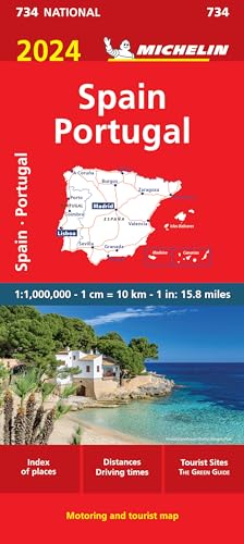 Spain & Portugal 2024 - Michelin National Map 734: Map von Michelin Editions des Voyages