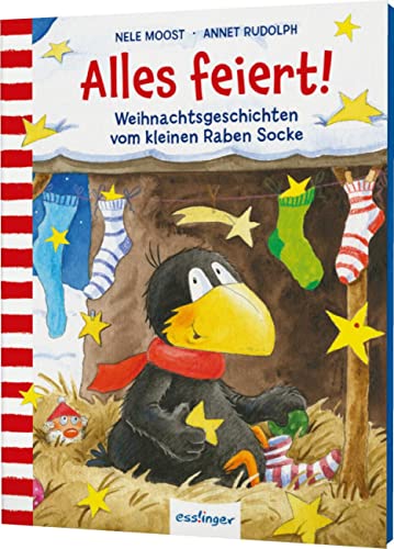 Der kleine Rabe Socke: Alles feiert!: Weihnachtsgeschichten vom kleinen Raben Socke | Mini-Bilderbuch