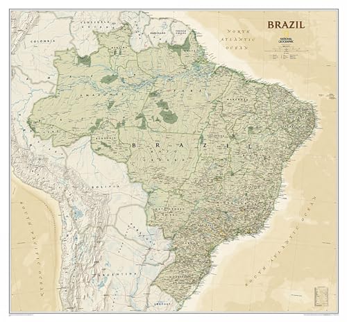Brazil Executive: Wall Maps Countries & Regions (National Geographic Reference Map)