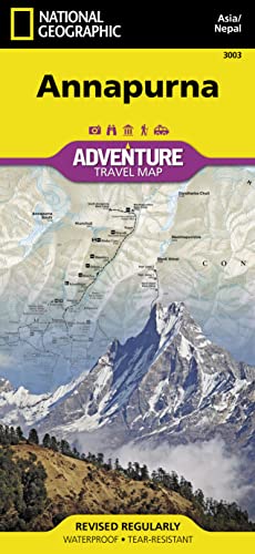 National Geographic Adventure Map Annapurna: Annapurna Conservation Area. Detailed Trekiing Routes. Lodging & Checkpoint Locations. City Insets of Kathmandu and Thamel