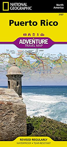 Puerto Rico: NATIONAL GEOGRAPHIC Adventure Maps: Sehenswürdigkeiten mit Naturschutzgebieten und historischen Attraktionen von NATL GEOGRAPHIC MAPS