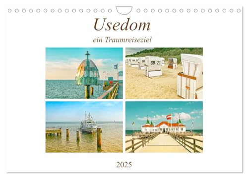 Usedom - ein Traumreiseziel (Wandkalender 2025 DIN A4 quer), CALVENDO Monatskalender